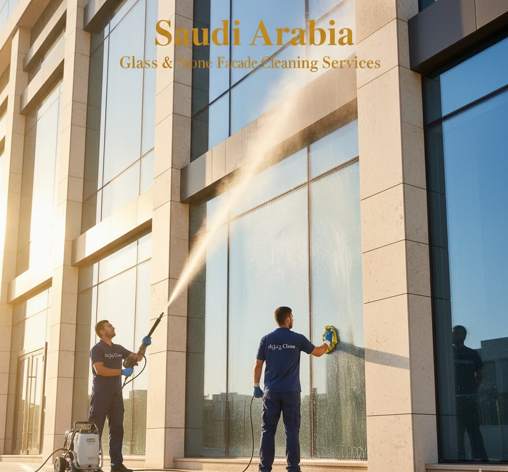 شركة تنظيف واجهات زجاجية وحجر شعاع كلين